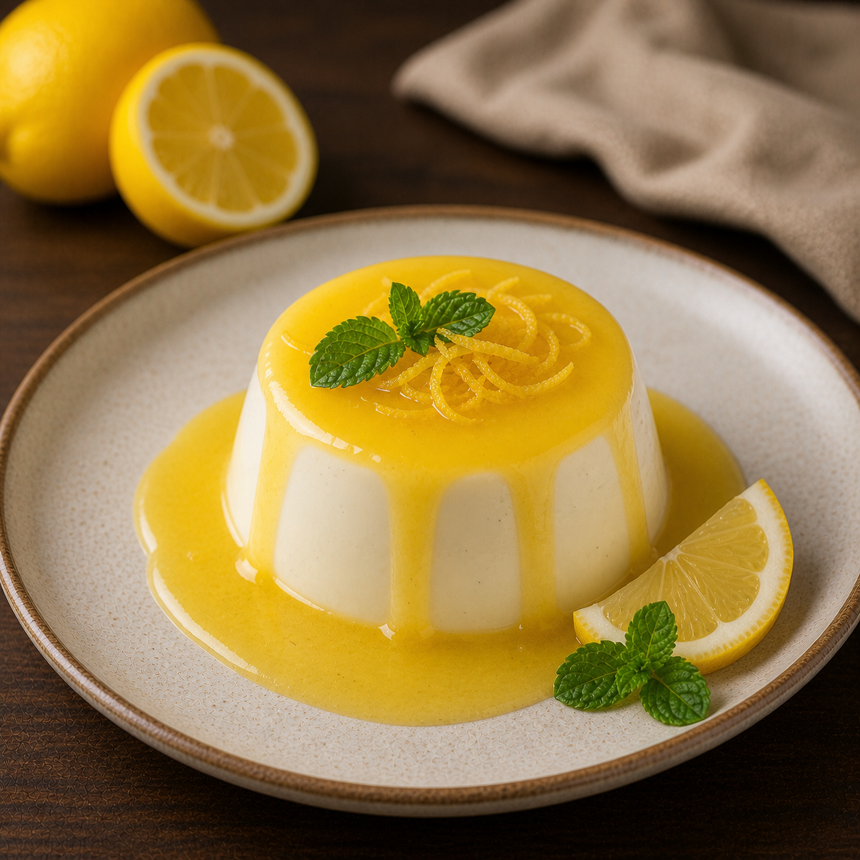 Zitronencreme-Panna-Cotta